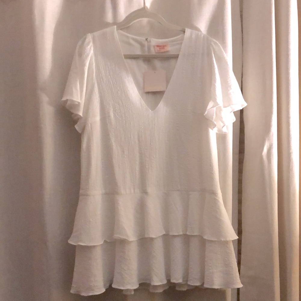 White mini dress